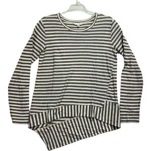 CAbi Top Womens Extra Small Bengal Striped Asymmetrical Hem Long Sleeve Pullover
